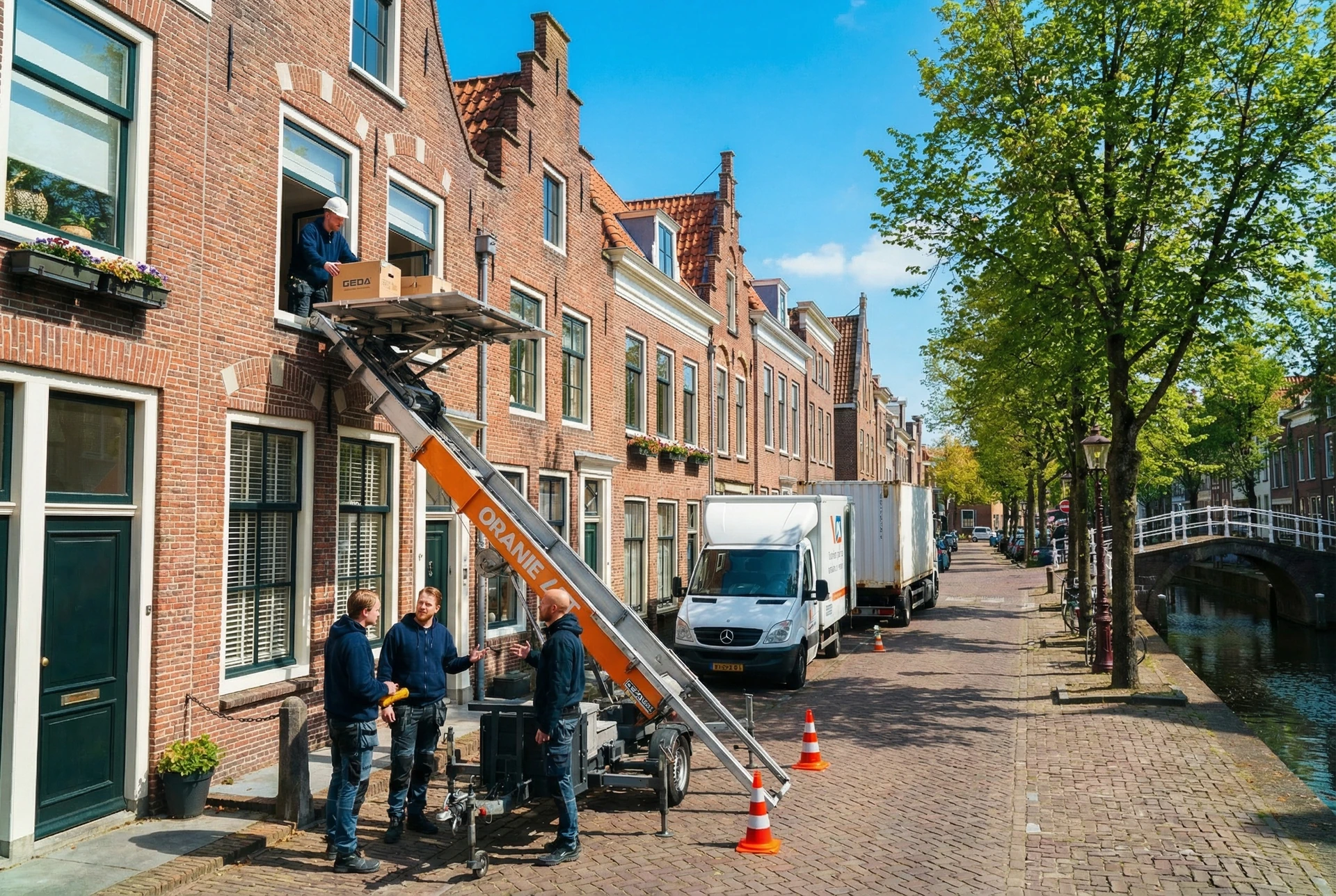 Aanhangerlift bij woning in Eindhoven