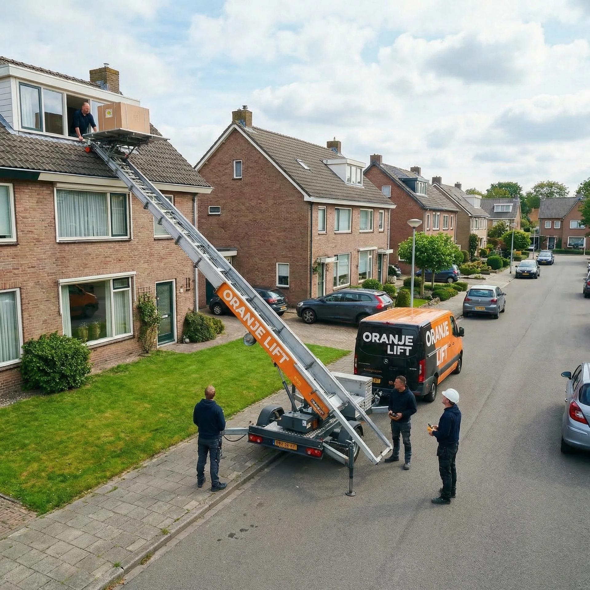 Verhuislift geplaatst in woonwijk Eindhoven